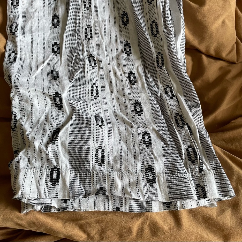 STYLE & CO Black & White Beach Linen Rayon Blend Lightweight Cropped Capri Pants - Picture 9 of 10